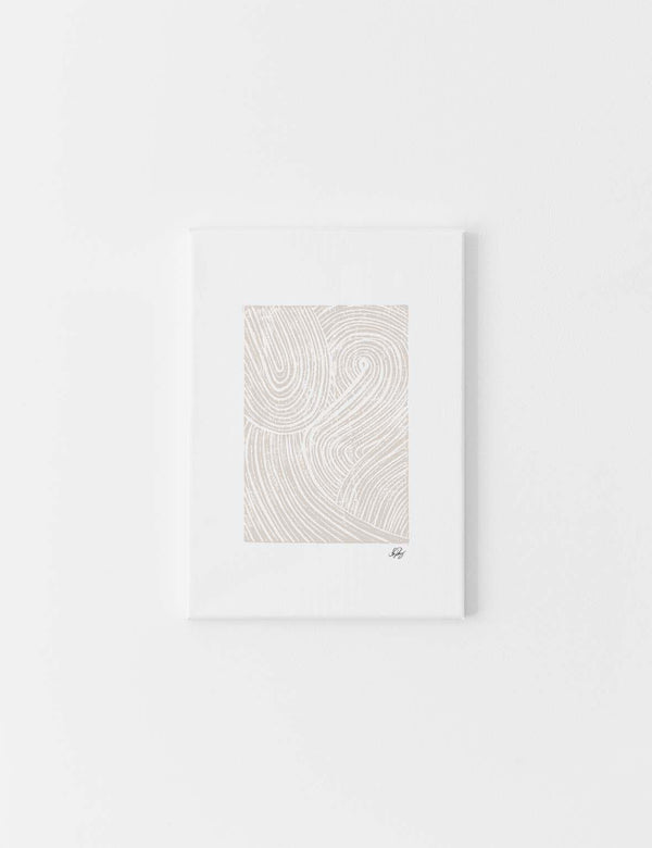 CANVAS | Muhammad PBUH Stamped, Beige on White - Doenvang