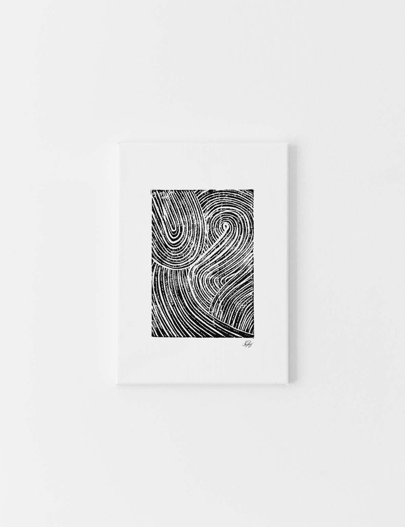 CANVAS | Muhammad PBUH Stamped, Black on White - Doenvang