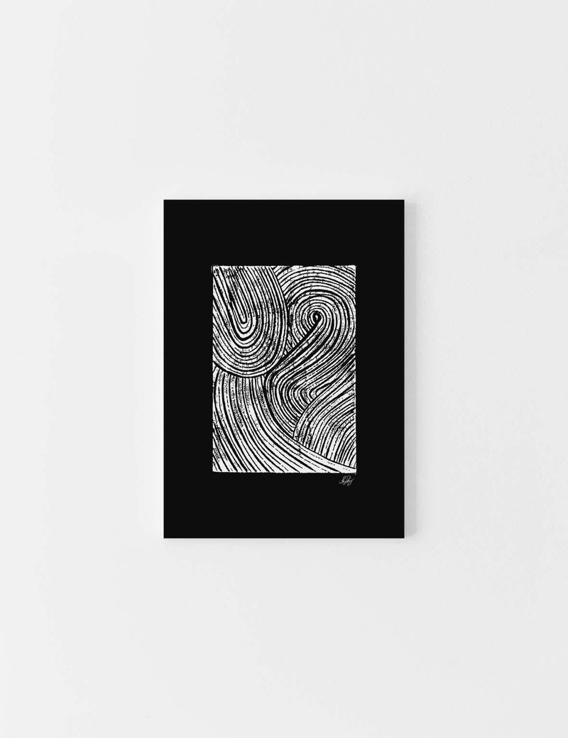 CANVAS | Muhammad PBUH Stamped, White on Black - Doenvang