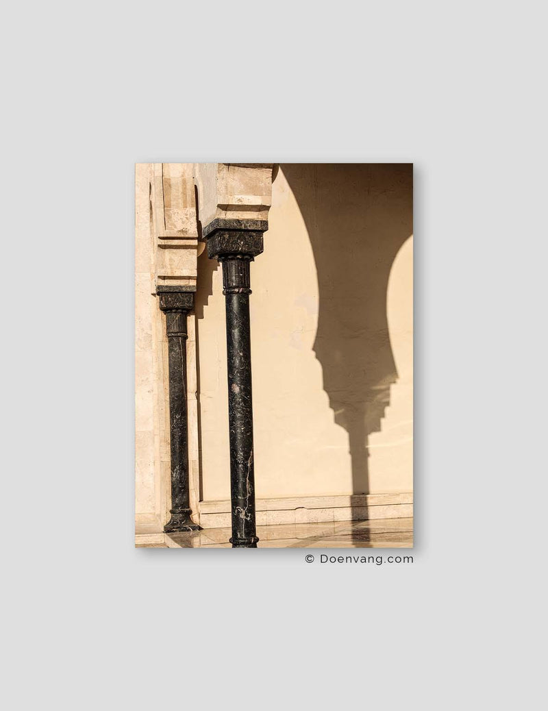 Casablanca Mosque Slim Pillar Shadow, Morocco 2021 - Doenvang