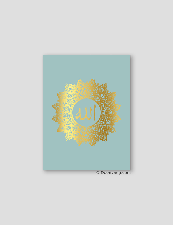 FOIL POSTER | Allah Mandala, Celeste - Doenvang