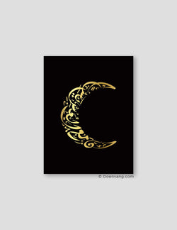 FOIL POSTER | Verily Moon, Black - Doenvang