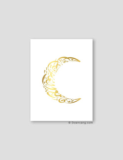 FOIL POSTER | Verily Moon, White - Doenvang