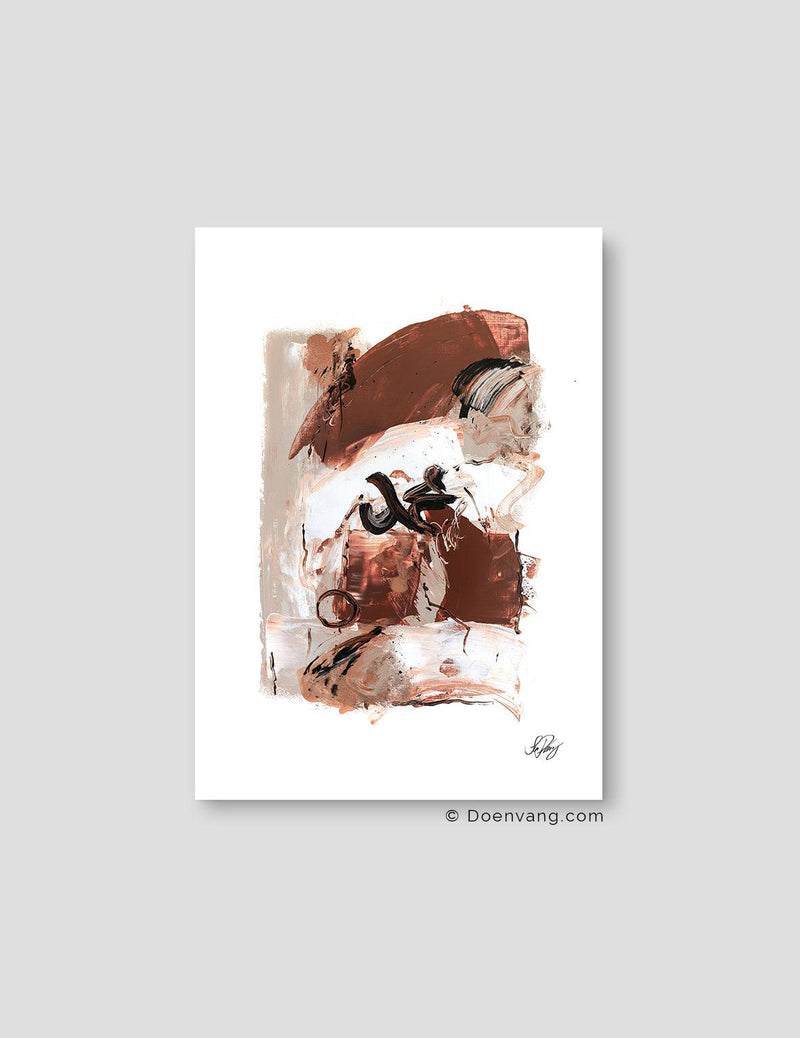 Handmade Abstract Muhammad, Earth Colors - Doenvang