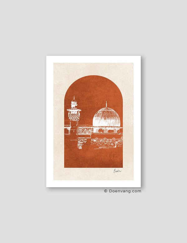 Handmade Al Aqsa, Jerusalem, Orange Vintage - Doenvang