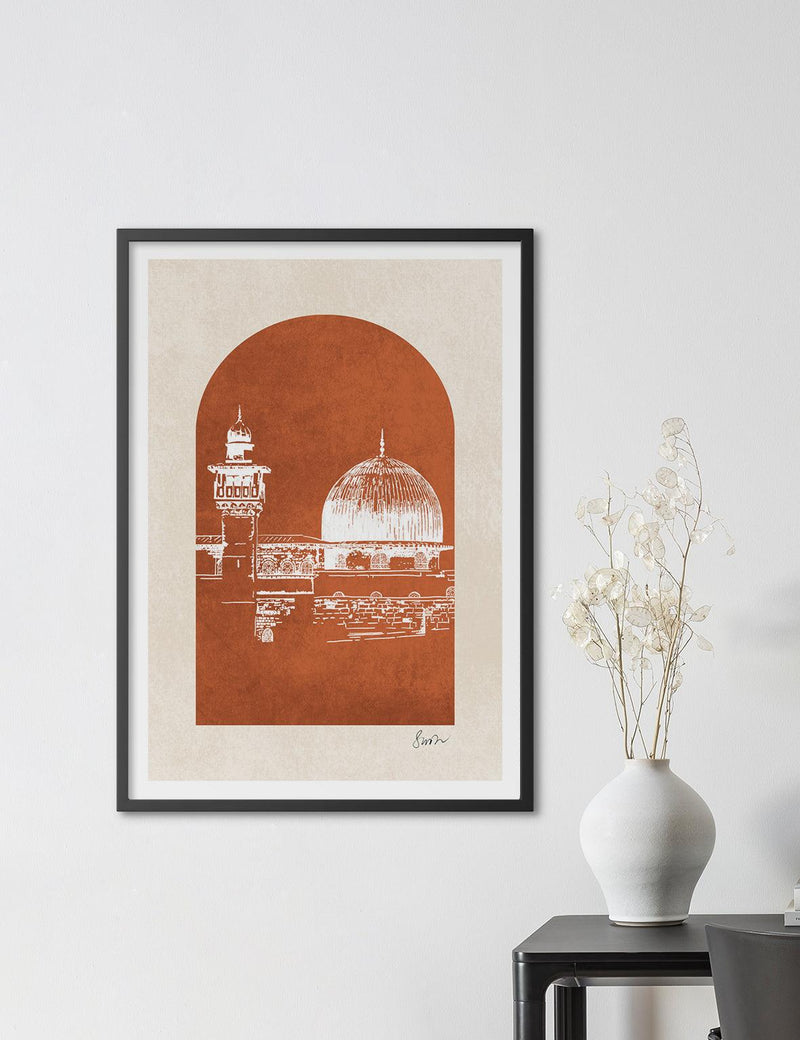 Handmade Al Aqsa, Jerusalem, Orange Vintage - Doenvang