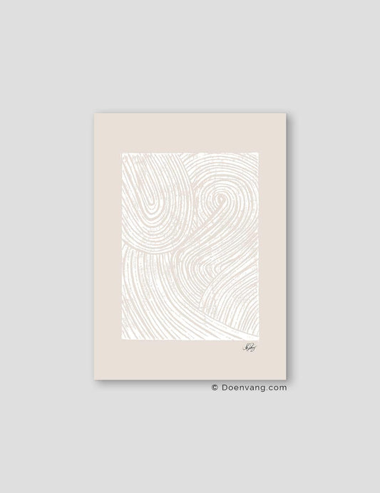 Handmade Muhammad (PBUH) Shapes | White on Beige - Doenvang