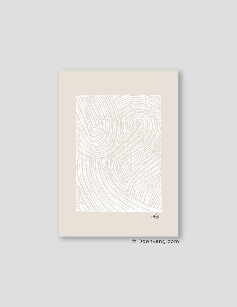 Handmade Muhammad (PBUH) Shapes | White on Beige - Doenvang