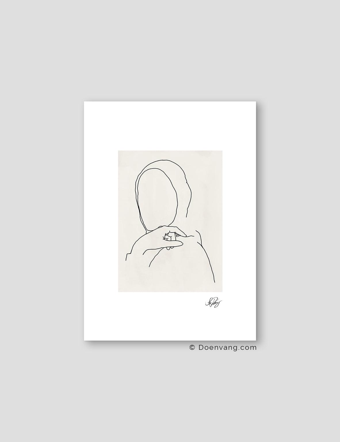 Hijabi Drawing, Beige - Doenvang