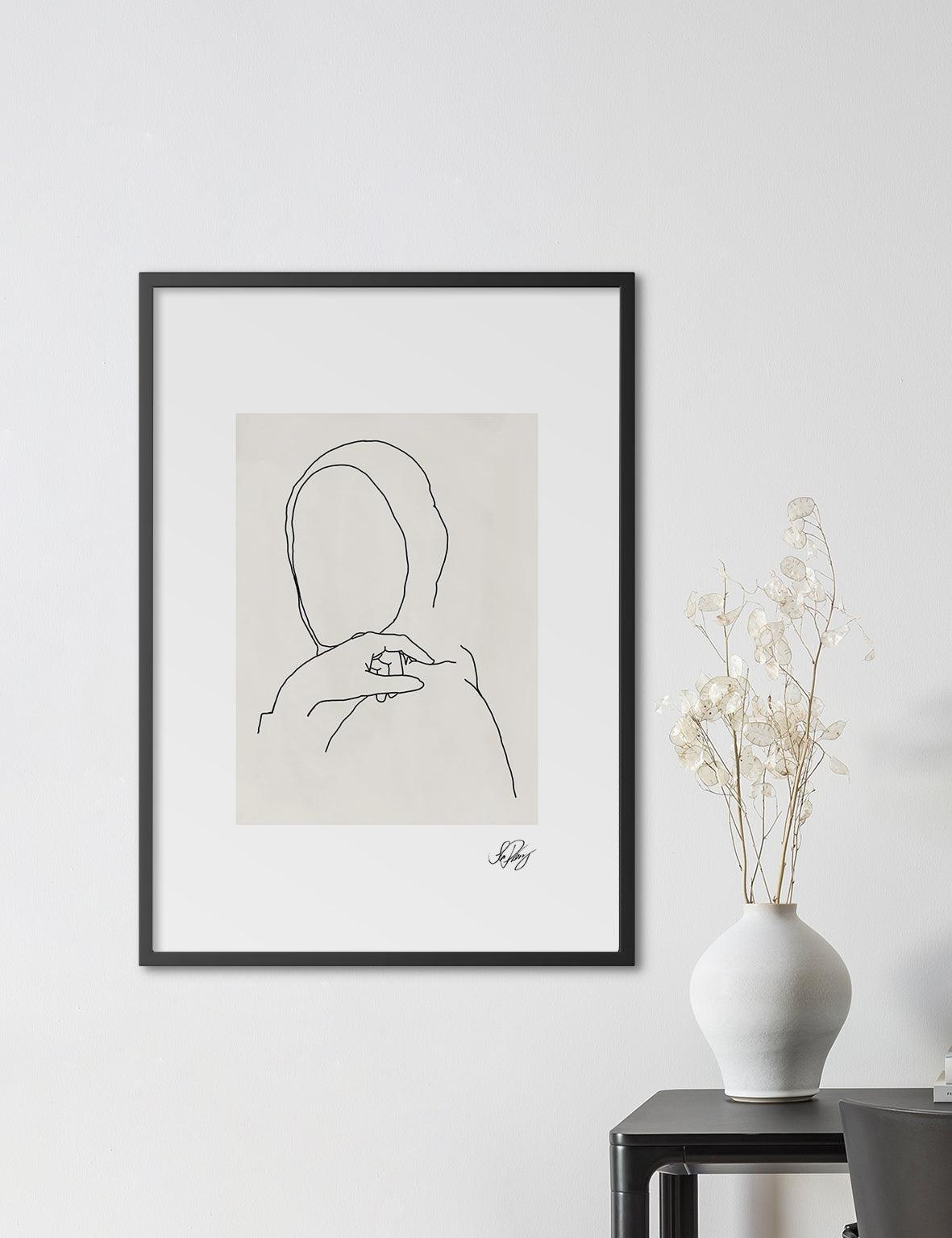 Hijabi Drawing, Beige - Doenvang