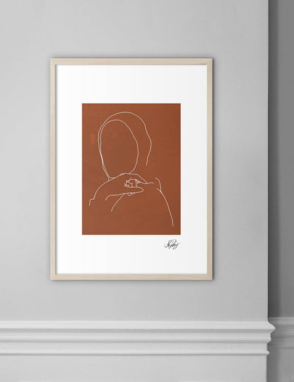 Hijabi Drawing, Terracotta - Doenvang