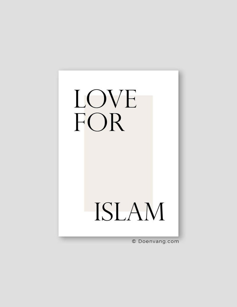 Love for Islam Beige | Text Poster - Doenvang