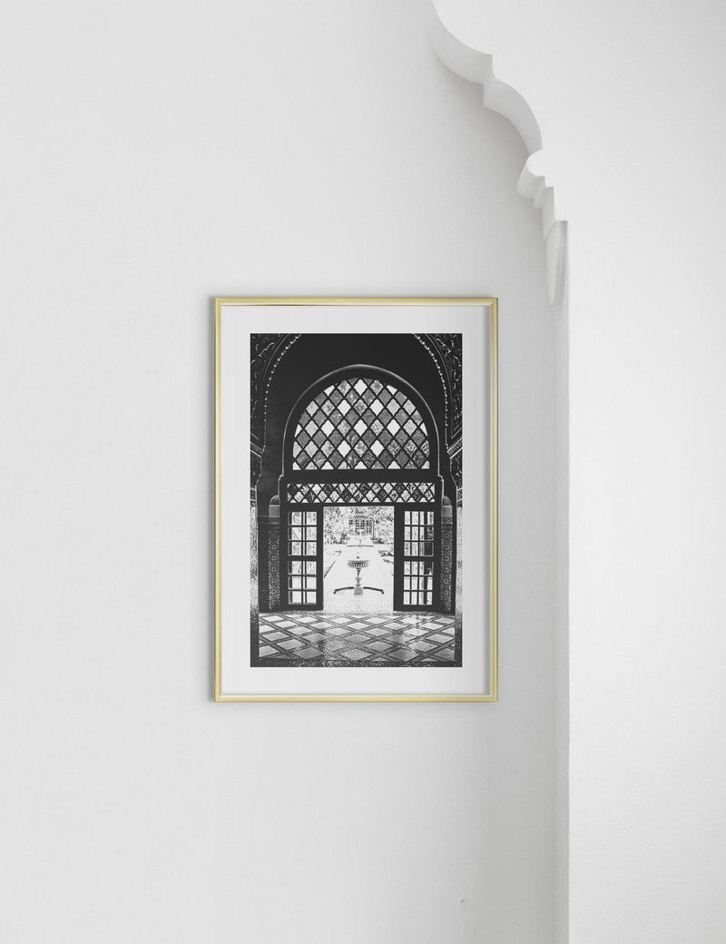 Marrakesh Castle Room, Black and White - Doenvang