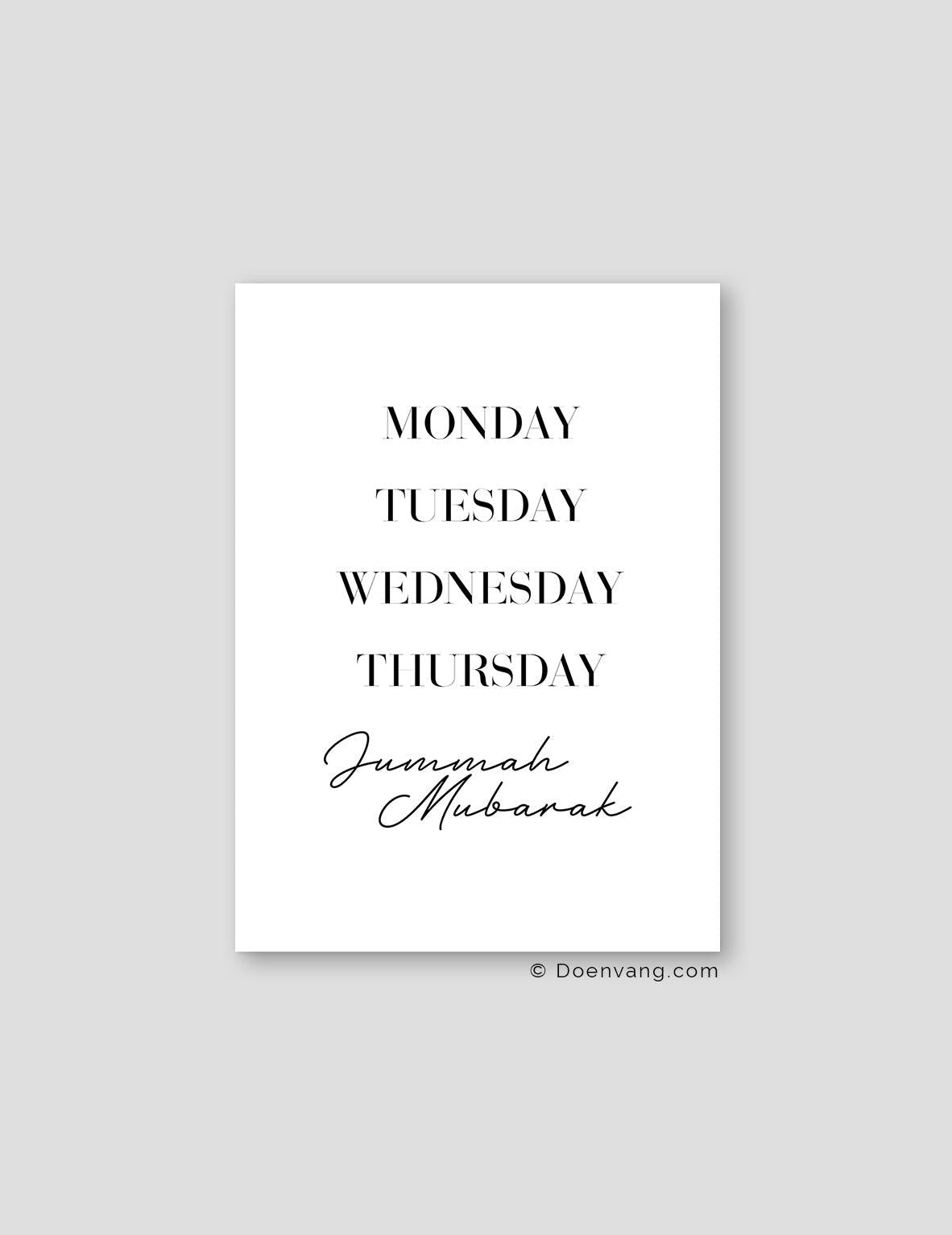 Monday to Jummah - Doenvang