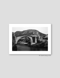 Mostar Bridge Horizontal, Black and White | Bosnia 2021 - Doenvang