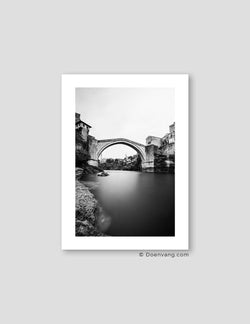 Mostar Bridge Vertical, Black and White | Bosnia 2021 - Doenvang