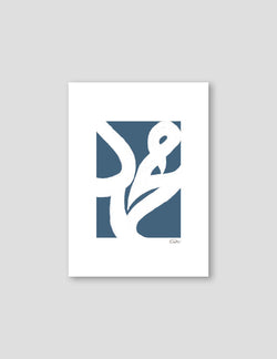 Muhammad (PBUH) White Crayon on Blue - Doenvang