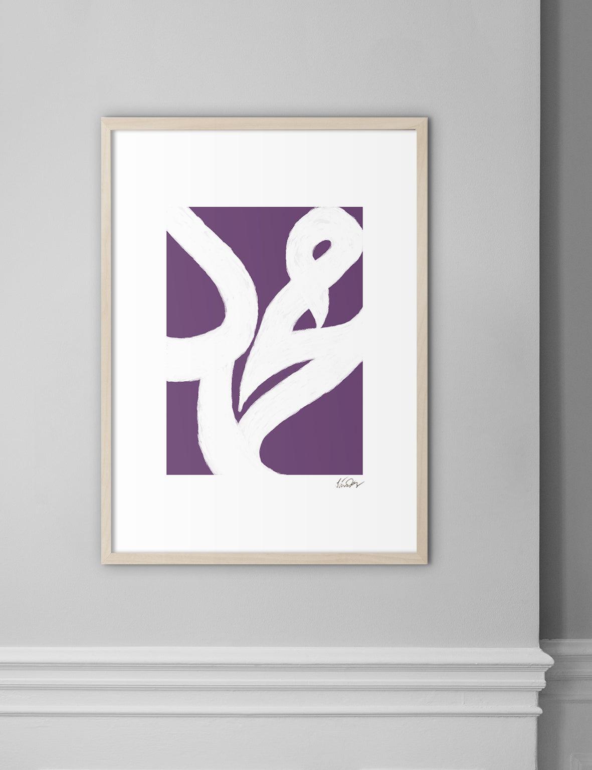 Muhammad (PBUH) White Crayon on Purple - Doenvang
