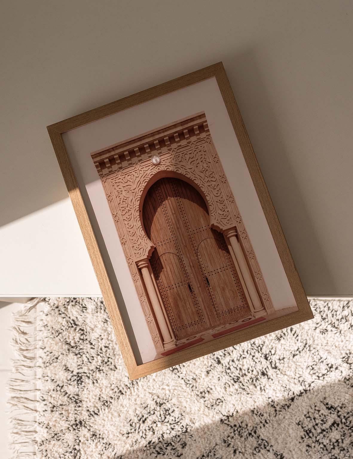 Pink Wall Light Wood Door | Morocco 2021 - Doenvang