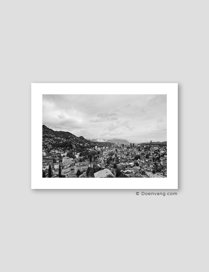 Sarajevo View Horizontal, Black and White | Bosnia 2021 - Doenvang