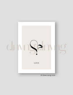Simple Love Calligraphy, Exclusive Beige - Doenvang