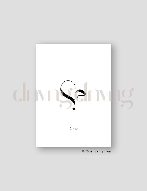 Simple Love Calligraphy, Exclusive - Doenvang