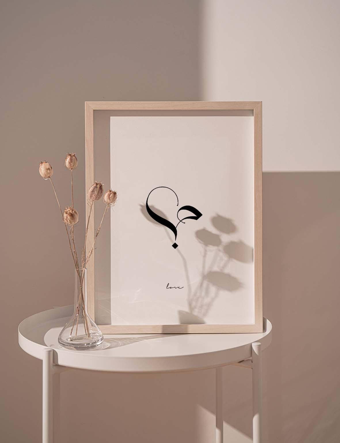 Simple Love Calligraphy, Exclusive - Doenvang