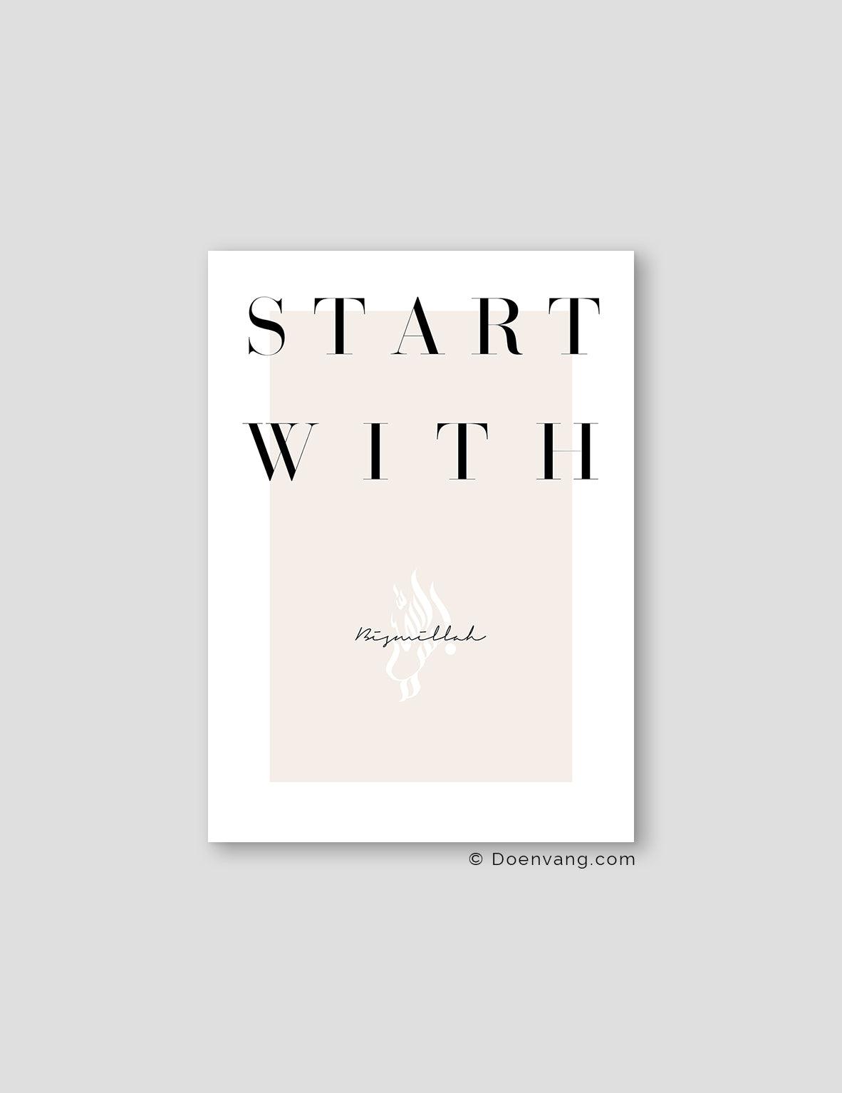 Start with Bismillah, Beige - Doenvang