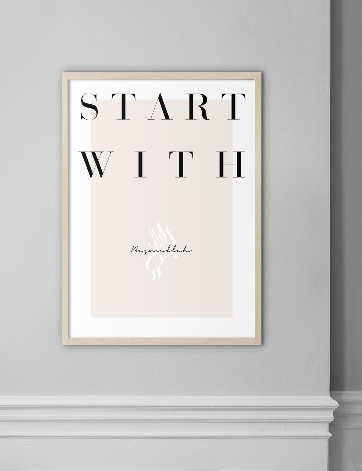 Start with Bismillah, Beige - Doenvang