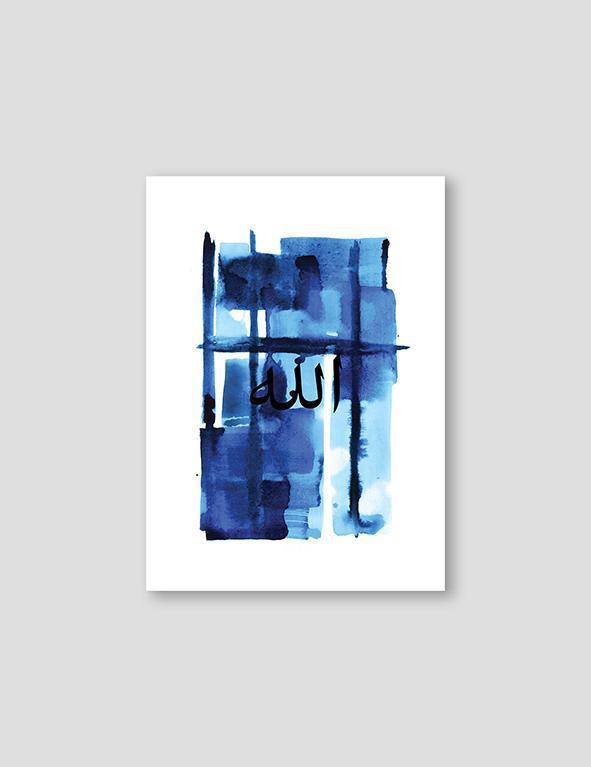 Watercolor Blue Allah - Doenvang