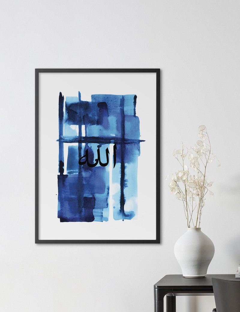 Watercolor Blue Allah - Doenvang