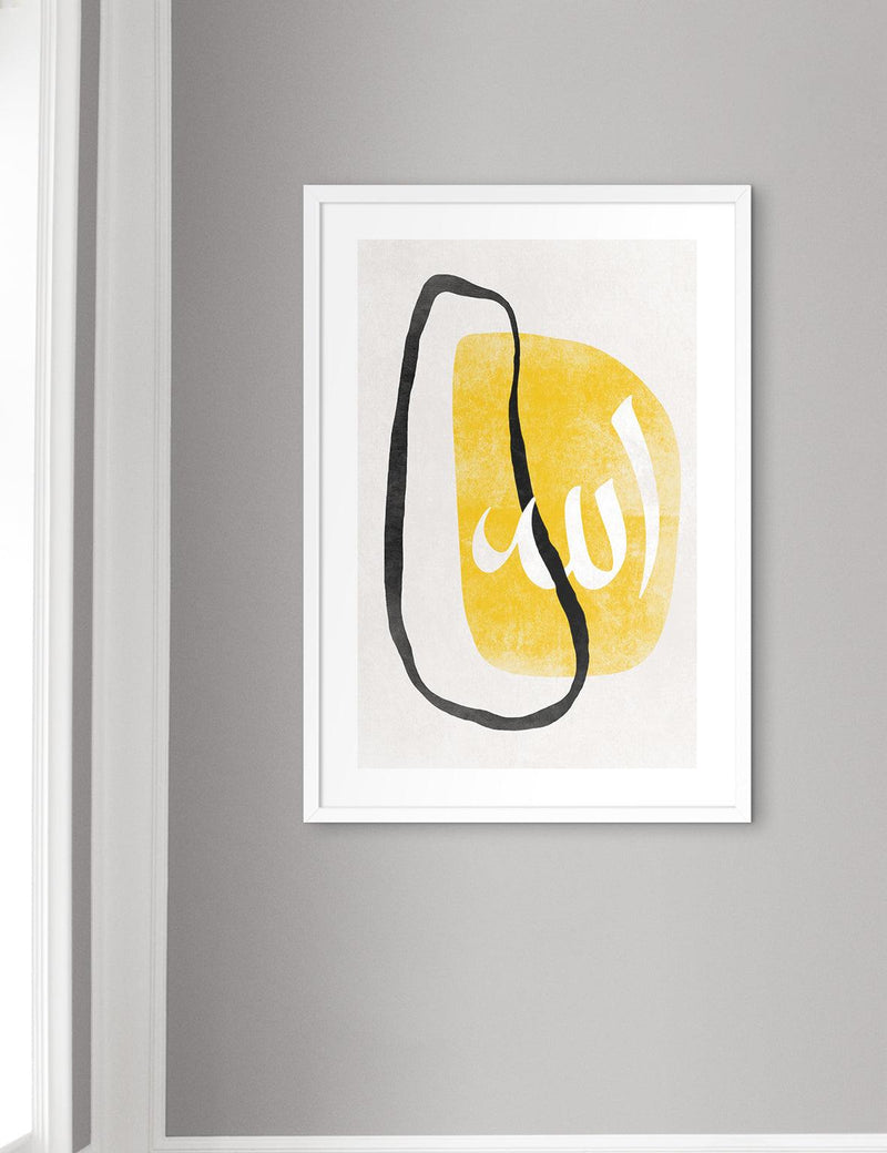 Yellow Shapes Allah, Vintage - Doenvang